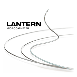 Image of LANTERN Delivery Microcatheter with test reading "LANTERN Microcatheter"