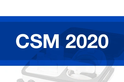 blue rectangle with text "CSM 2020"
