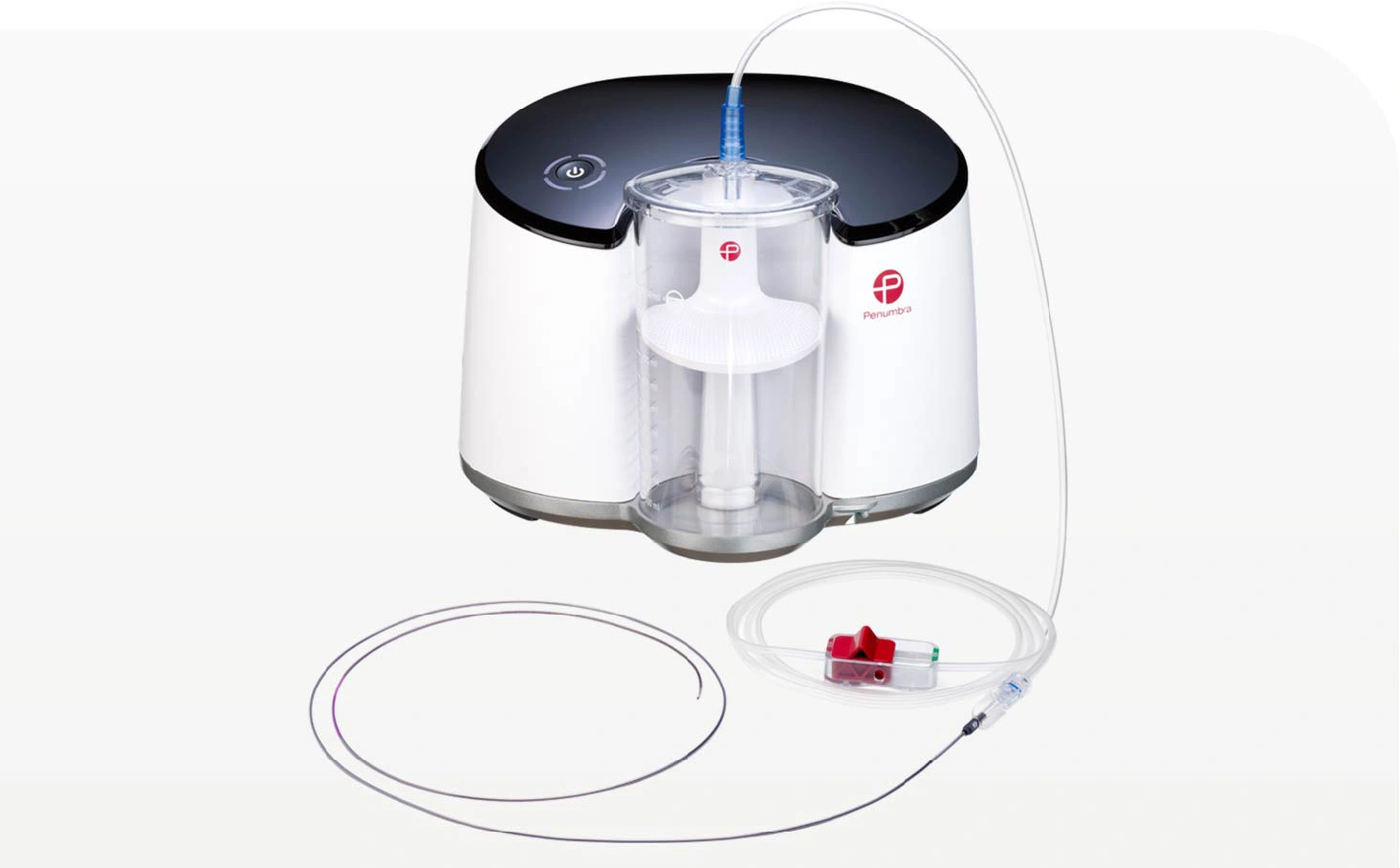 Penumbra System consisting of Penumbra Engine, Catheters, and Aspiration Tubing