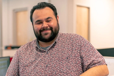 Portrait of Daniel escobar in the office