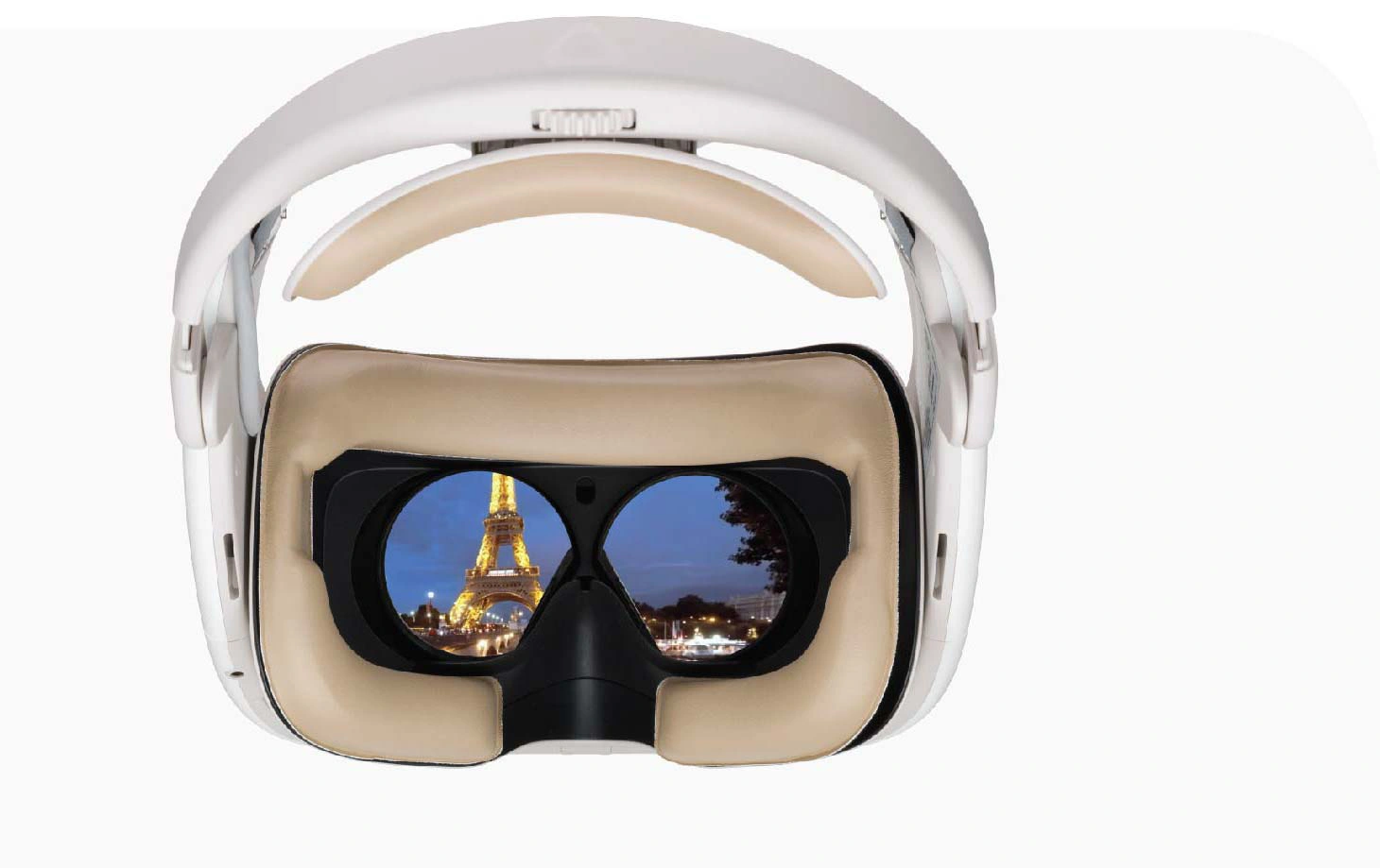 REAL i-Series VR headset with images of Paris, France in the lenses