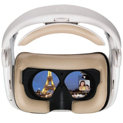 REAL i-Series VR headset with images of Paris, France in the lenses