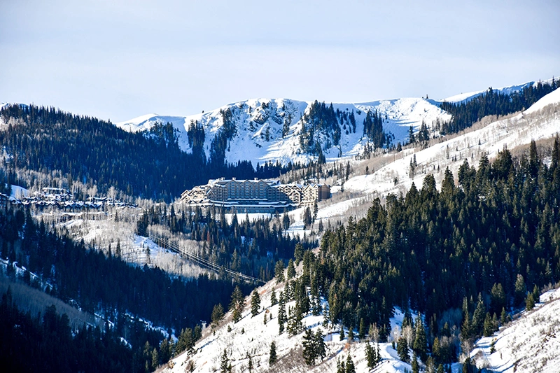 Stock Image of Rocky Mountains covered in snow