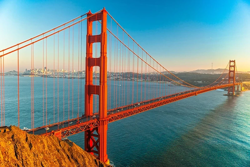 Stock image of Golden Gate Bridge in San Francisco, CA