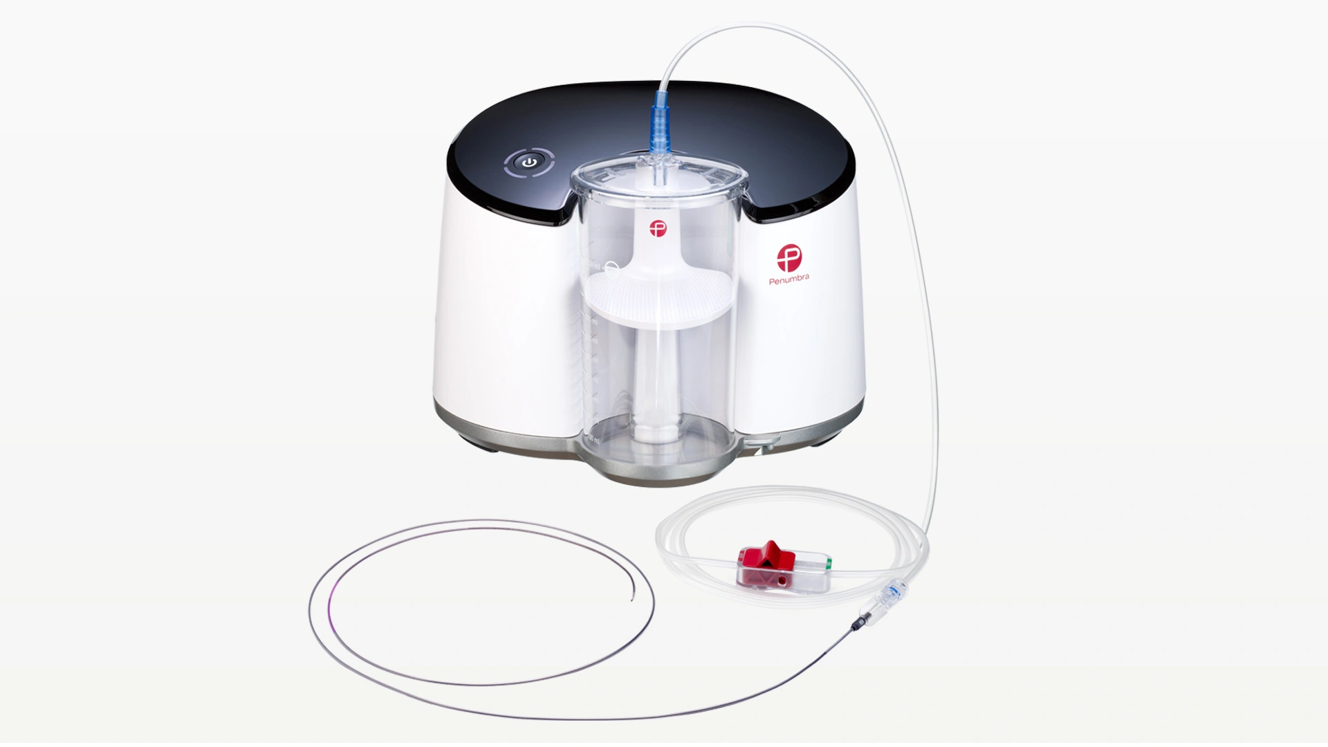 Penumbra System consisting of Penumbra Engine, Catheters, and Aspiration Tubing