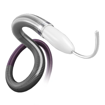 Illustration of RED 72 Reperfusion Catheter in use with SENDit Technology which is used for mechanical thrombectomy