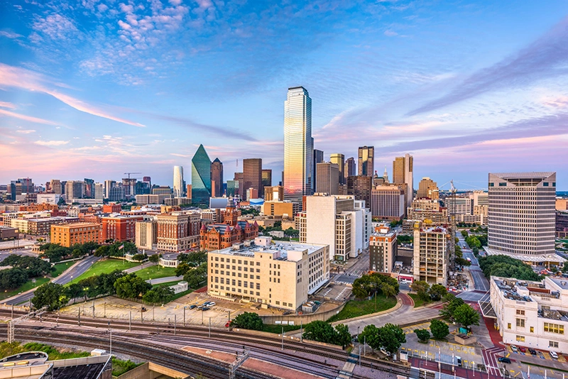 Stock image of Dallas, Texas, USA downtown city skyline.