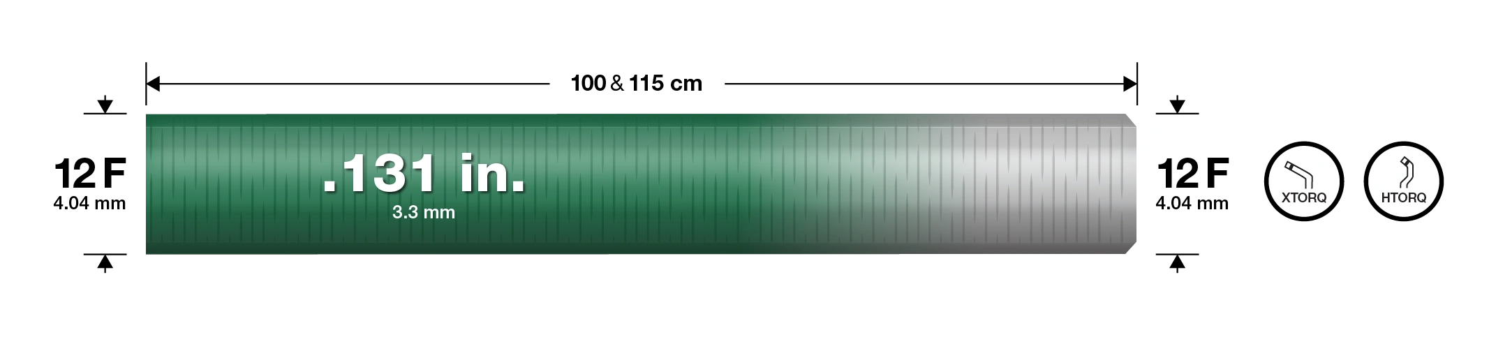 Lightning 12 Illustration of lengths, widths and specifications listed above