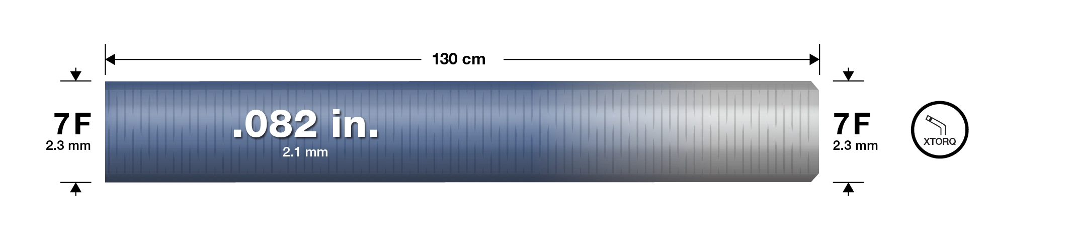 Lightning 7 Illustration of lengths, widths and specifications listed above