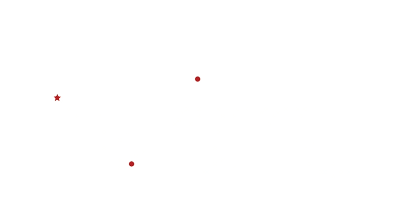 Transparent world map with indicators on europe, brazil, and US for penumbra offices