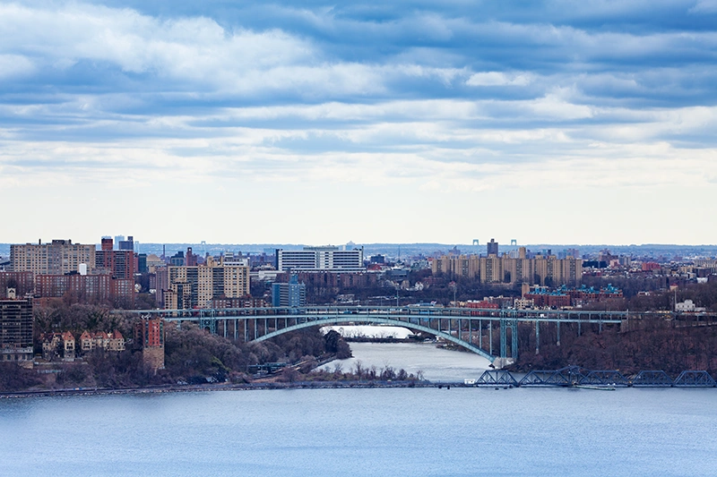 Henry Hudson Bridge, Bronx from Englewood Cliffs