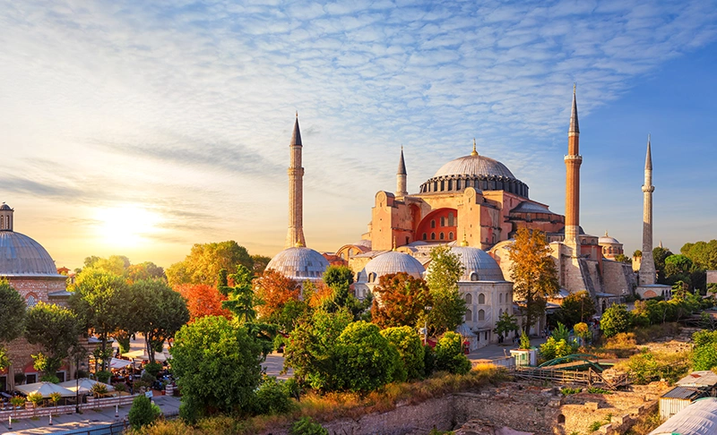 Hagia Sophia, the former cathedral and an Ottoman Mosque, a famous place of visit in Istanbul