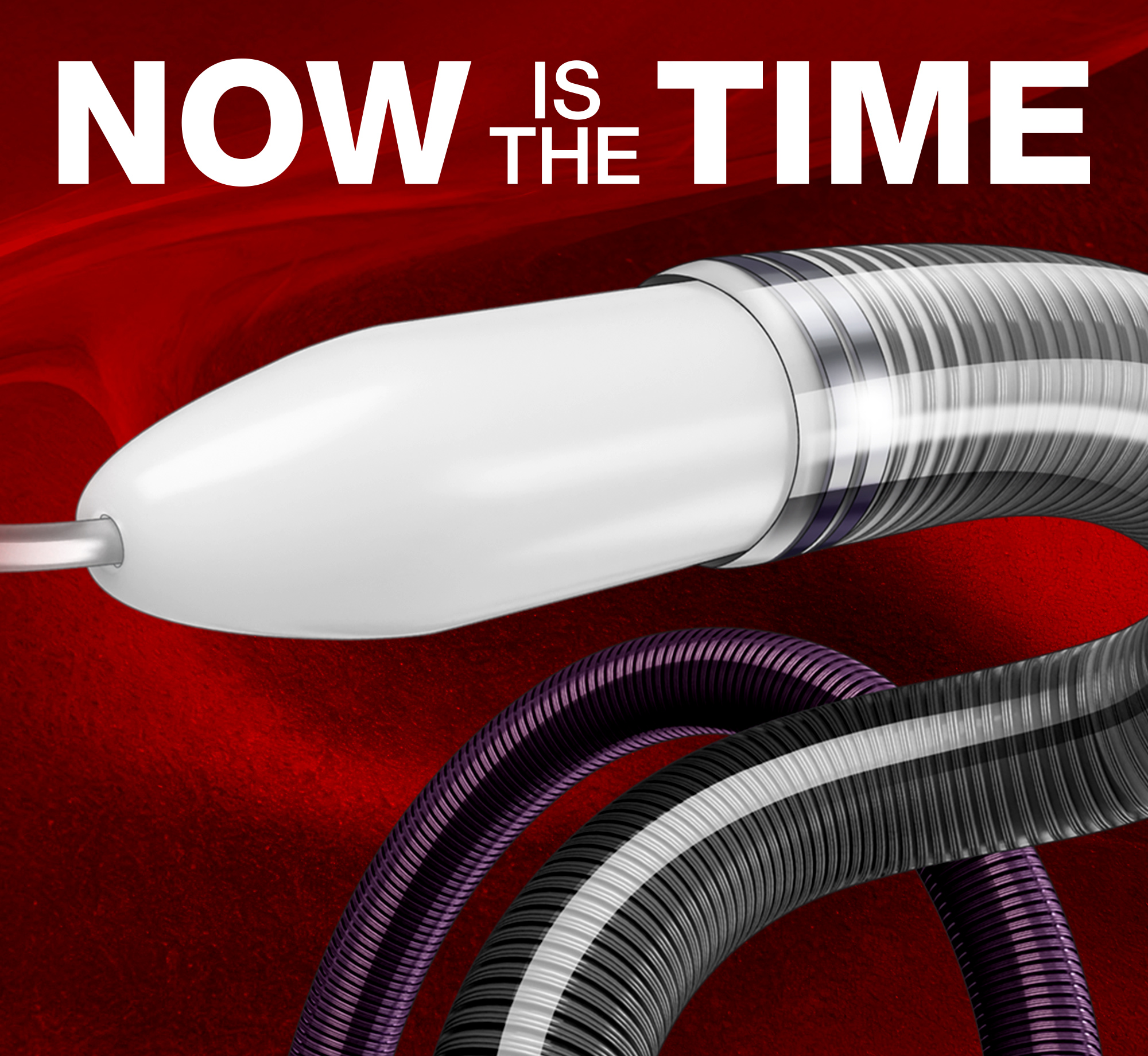 NOW is the TIME logo and RED 72 Catheter with SENDit