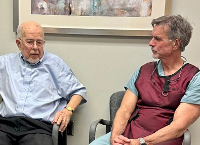 101-year-old stroke survivor speaking to the doctor