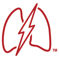 Lightning Bolt Logo on lungs