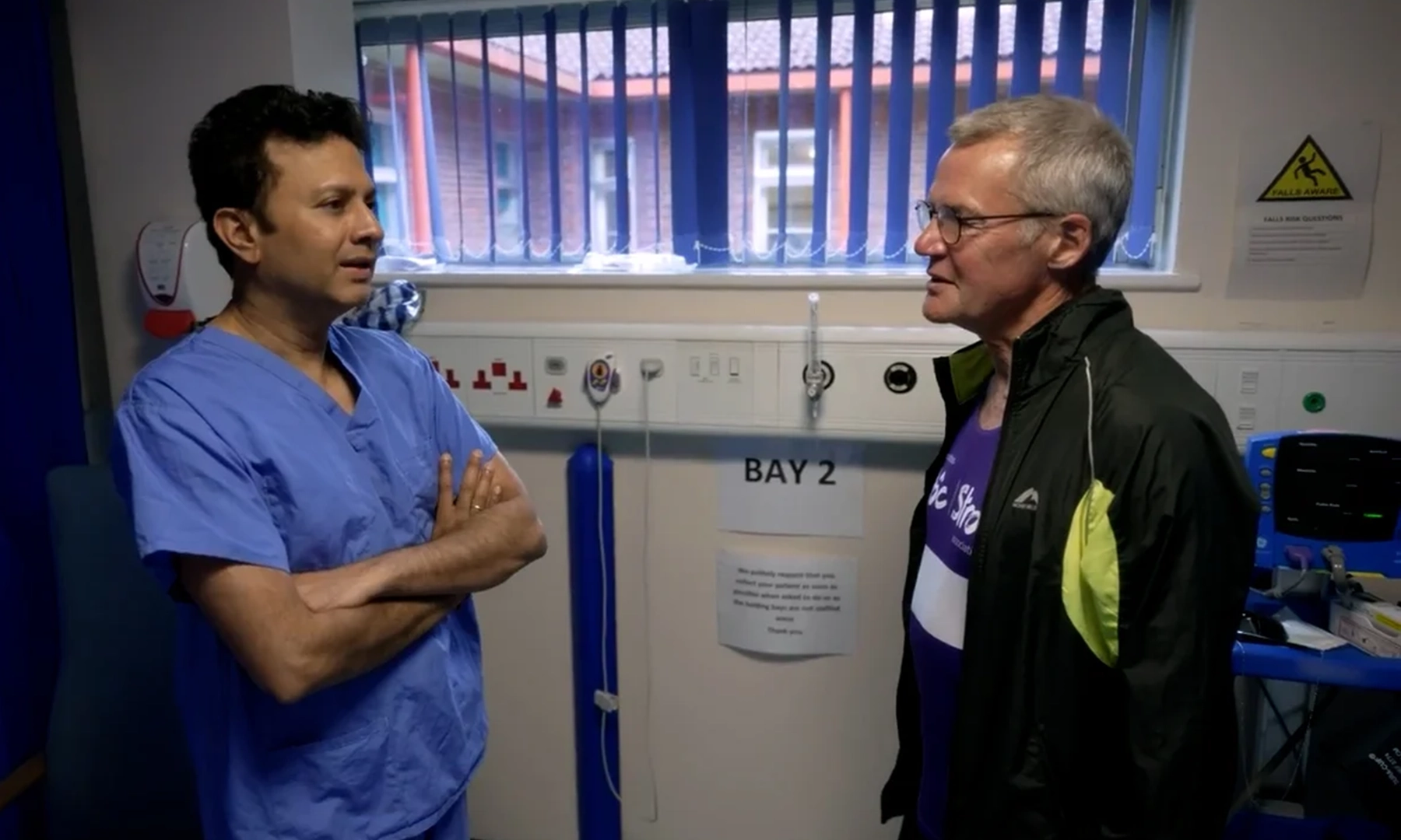 Stroke patient, Peter, with his doctor