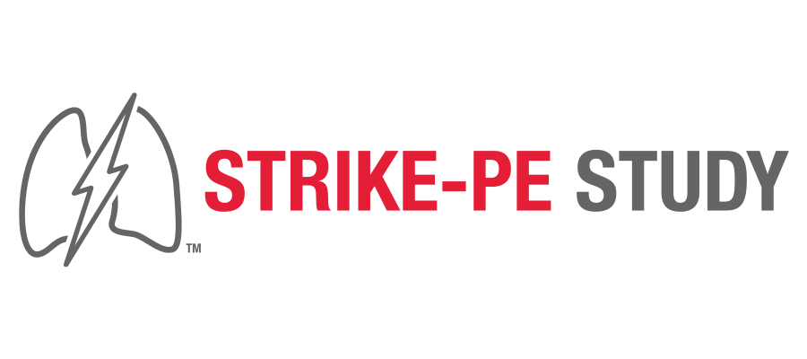Strike PE study logo with lungs and lightning bolt