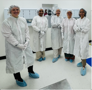 Dr. Sally Schonefeld, Dr. Mona Ranade, Dr. Kristina Giles, Dr. Gabriela Velazquez, and Dr. Vivian Bishay on a tour