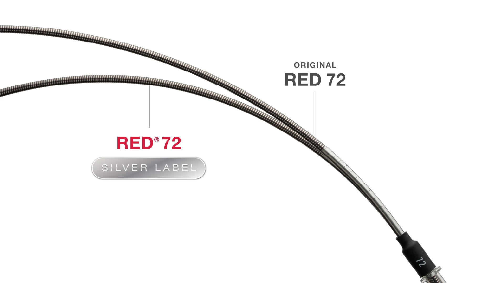 rendering of comparison between original RED 72 and new RED 72 SILVER LABEL with SENDit Technology