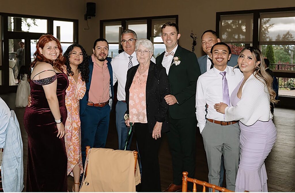 Group photo from Tyler Cobb's wedding