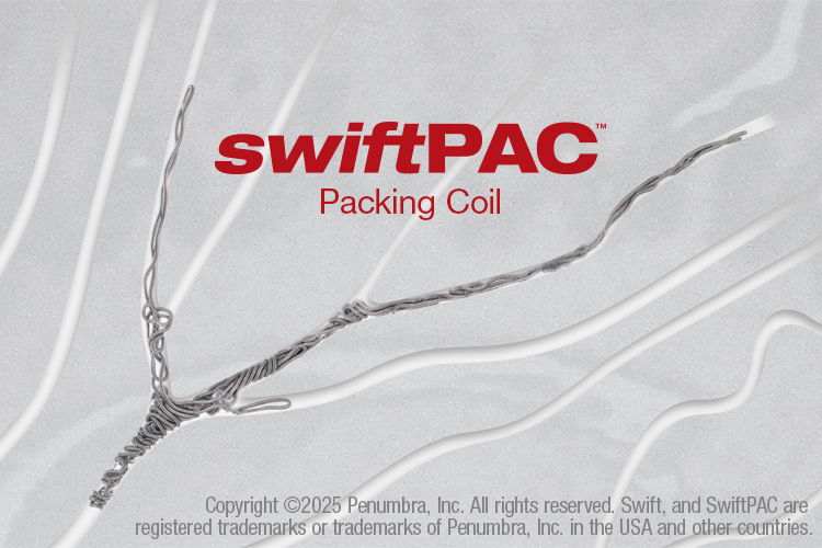 Image of SwiftPAC coils used in an embolization procedure.