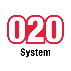 "020 System" Text on Transparent Background