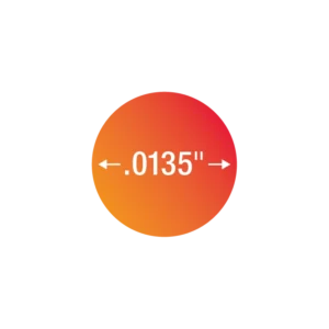 Diameter .0135" on Orange Circle