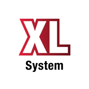 "XL System" Text on Transparent Background