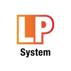 "LP System" Text on Transparent Background