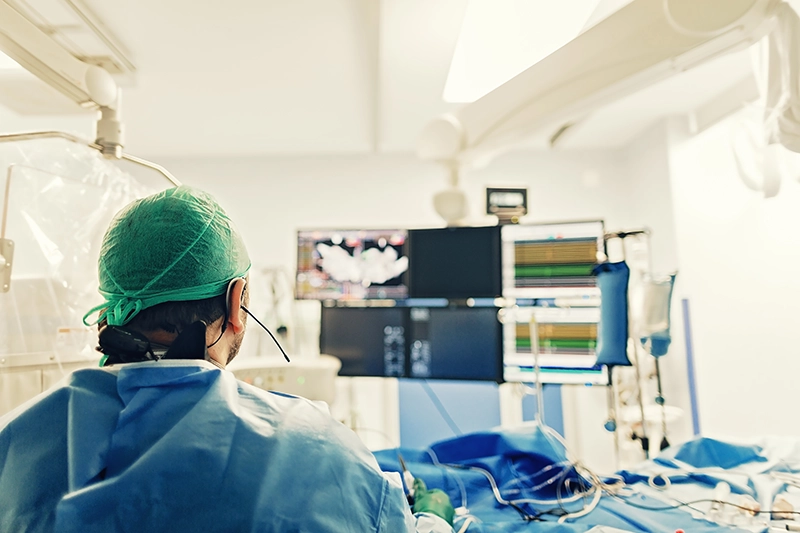 stock image behind doctor