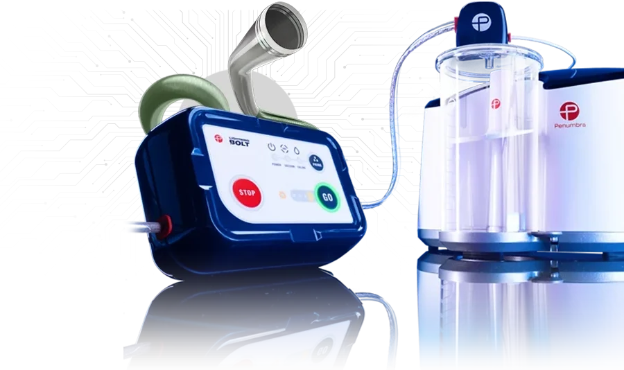 product rendering of Lightning Bolt 12 System with catheter