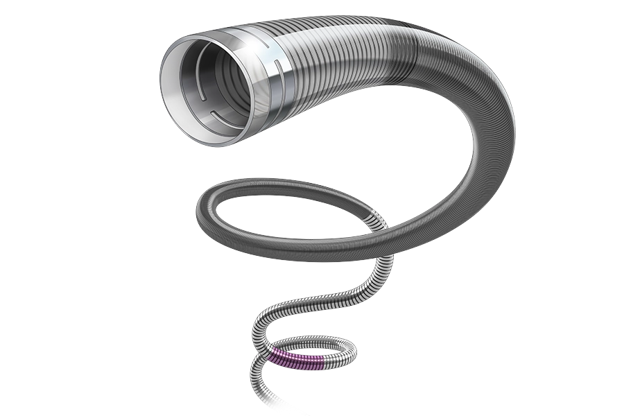 Illustration of RED 43 catheter that is used in mechanical thrombectomy with a focus on its Atraumatic Distal Tip Design