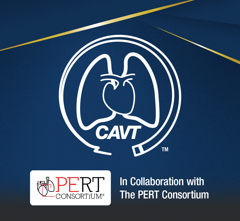 heart and lungs logo encircled by a catheter with the text 