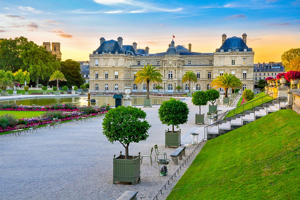 image of palace and park Versailles complex, historical residence of the French kings