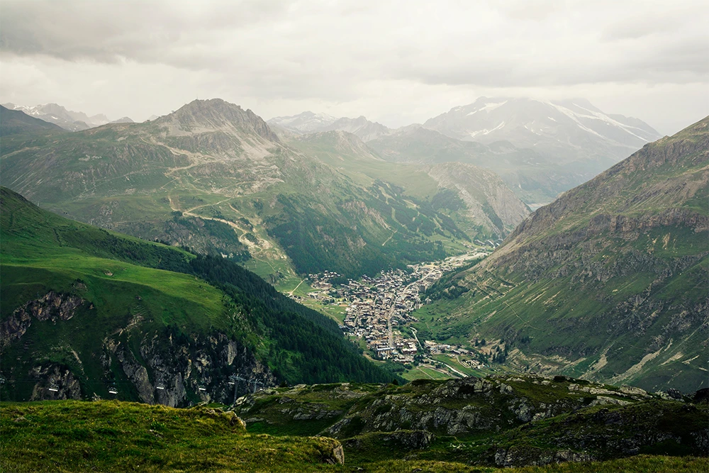 image of General view of Val d'Isere commune of the Tarentaise Valley, in the Savoie department