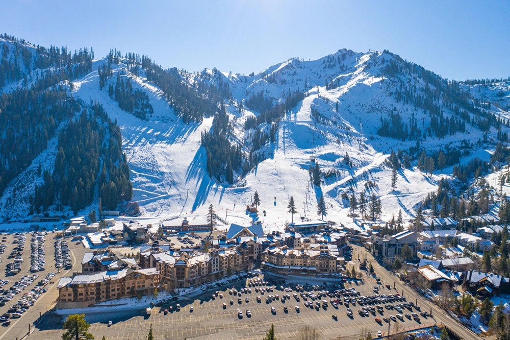 Squaw Valley Ski Resort aerial photo, OLYMPIC VALLEY, CALIFORNIA,