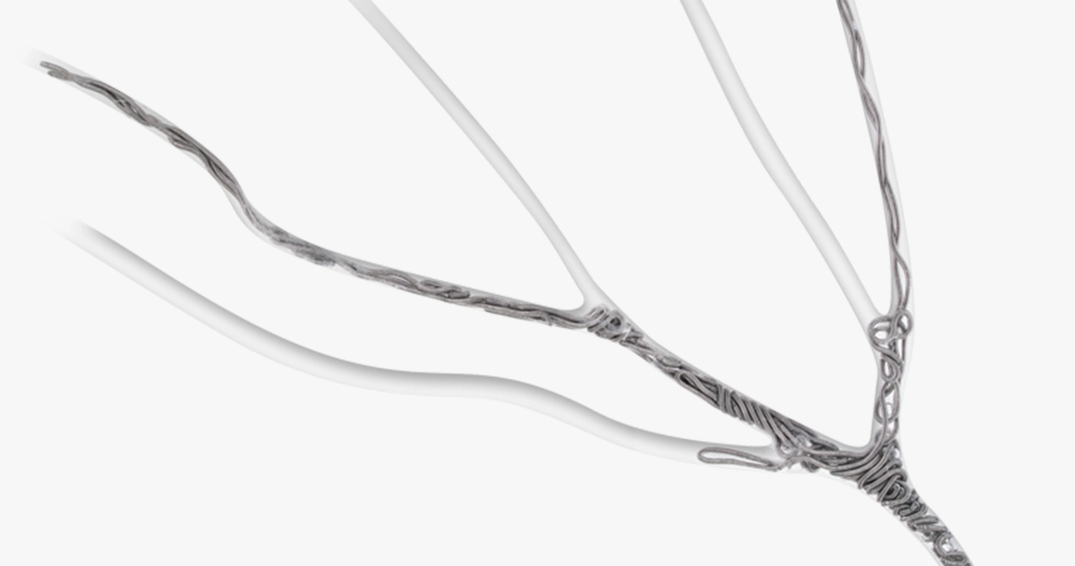 SwiftPAC embolization coil in a flow model