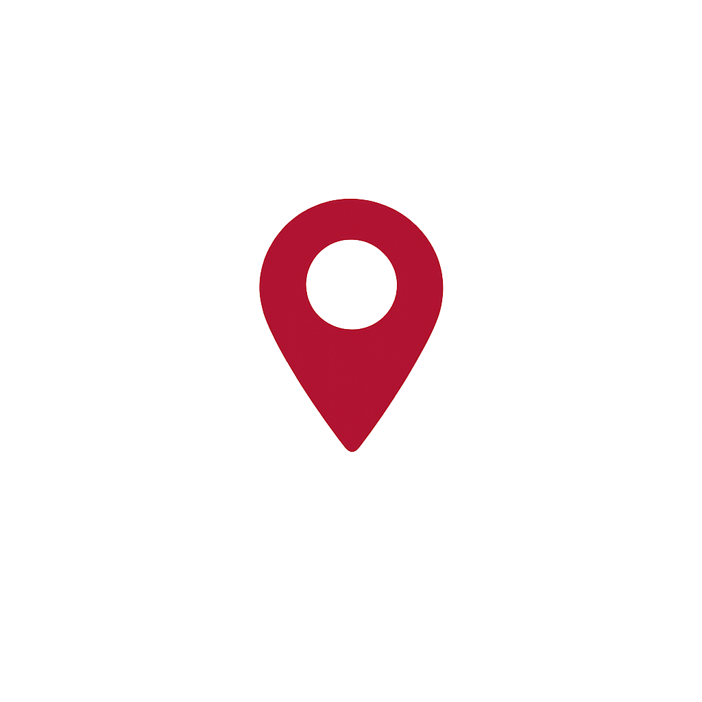 Map pin icon, representing location, access, or community reach