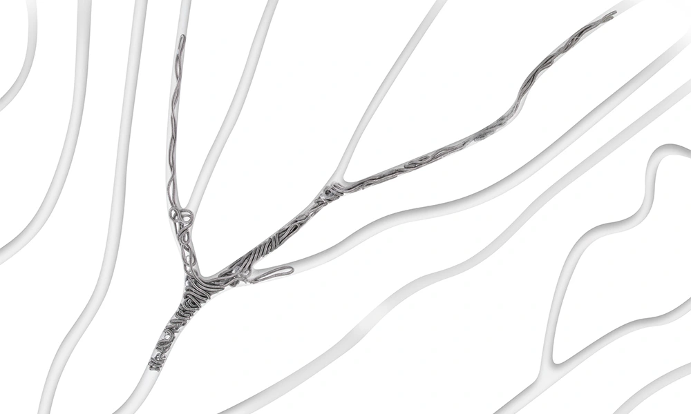 SwiftPAC embolization coil in a flow model