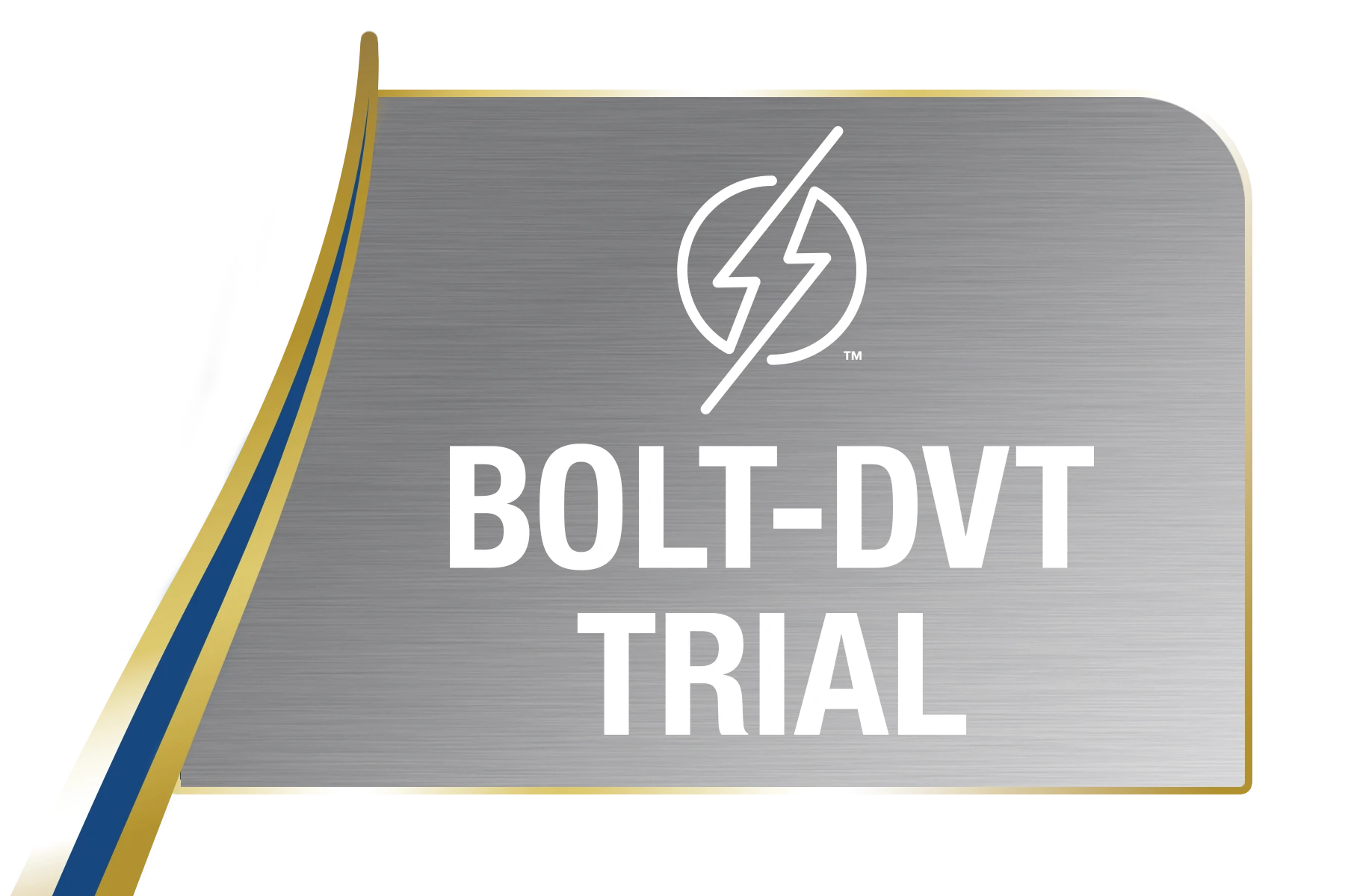 Bolt DVT Trial logo with a lightning bolt in a circle